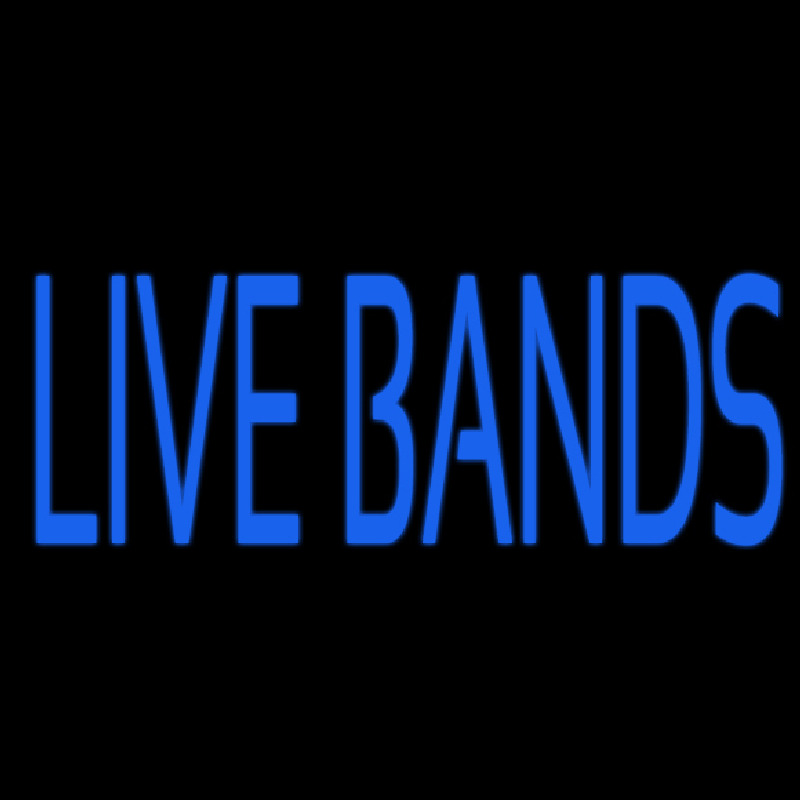 Custom Blue Live Bands Neon Sign USA