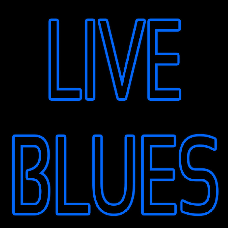 Custom Blue Live Blues Neon Sign USA