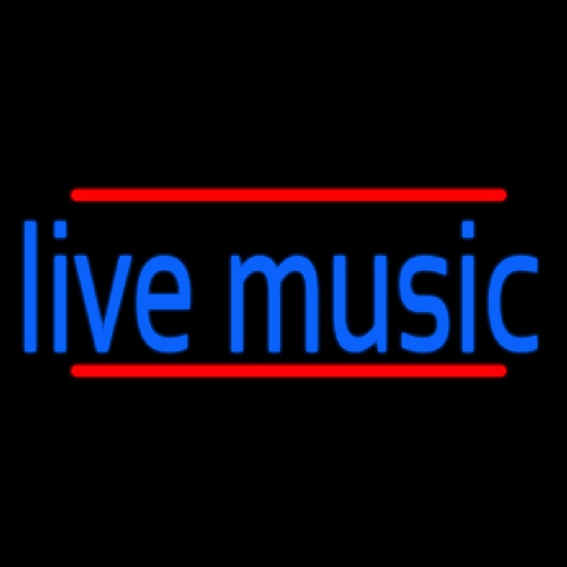 Custom Blue Live Music 1 Neon Sign USA