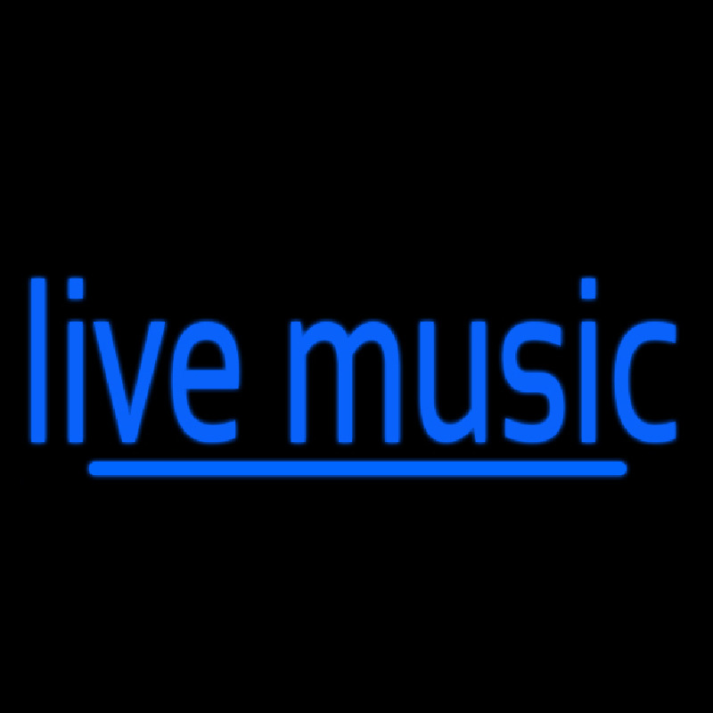 Custom Blue Live Music 2 Neon Sign USA