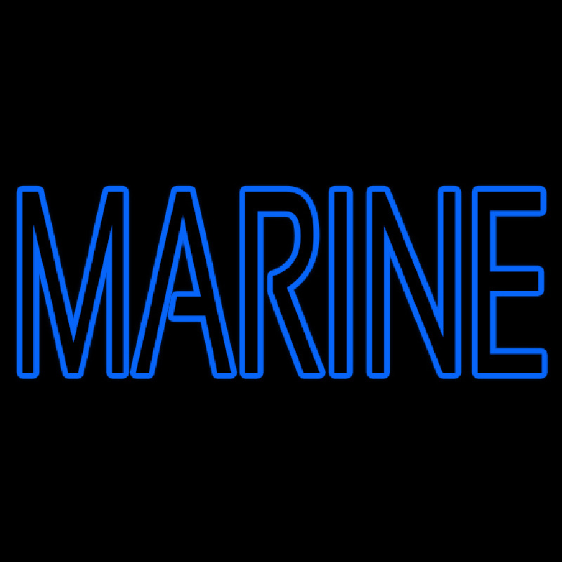 Custom Blue Marine Neon Sign USA