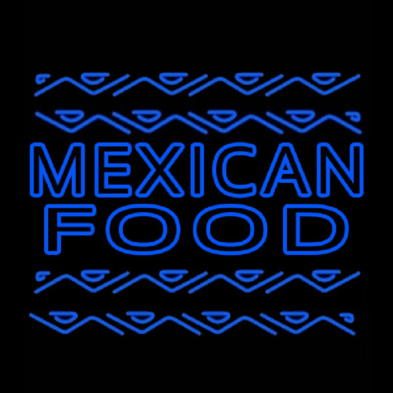 Custom Blue Mexican Food Outdoor Neon Sign USA