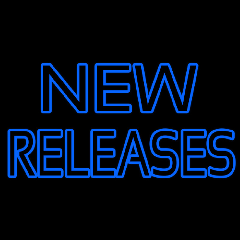 Custom Blue New Releases Block Neon Sign USA
