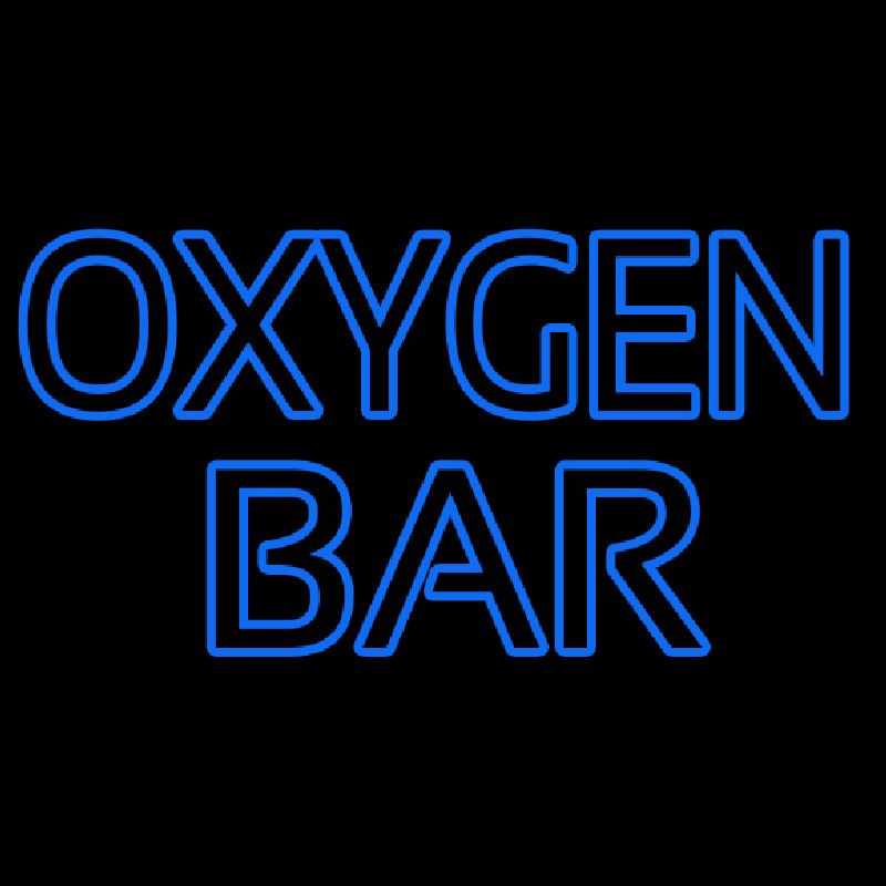 Custom Blue Oxygen Bar Neon Sign USA