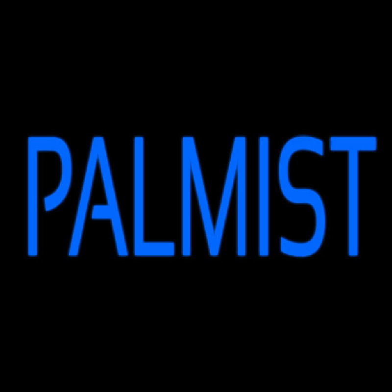 Custom Blue Palmist Block Neon Sign USA
