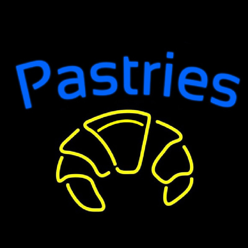 Custom Blue Pastries Logo Neon Sign USA