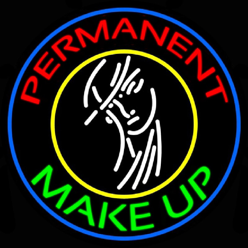 Custom Blue Permanent Makeup Girl Neon Sign USA