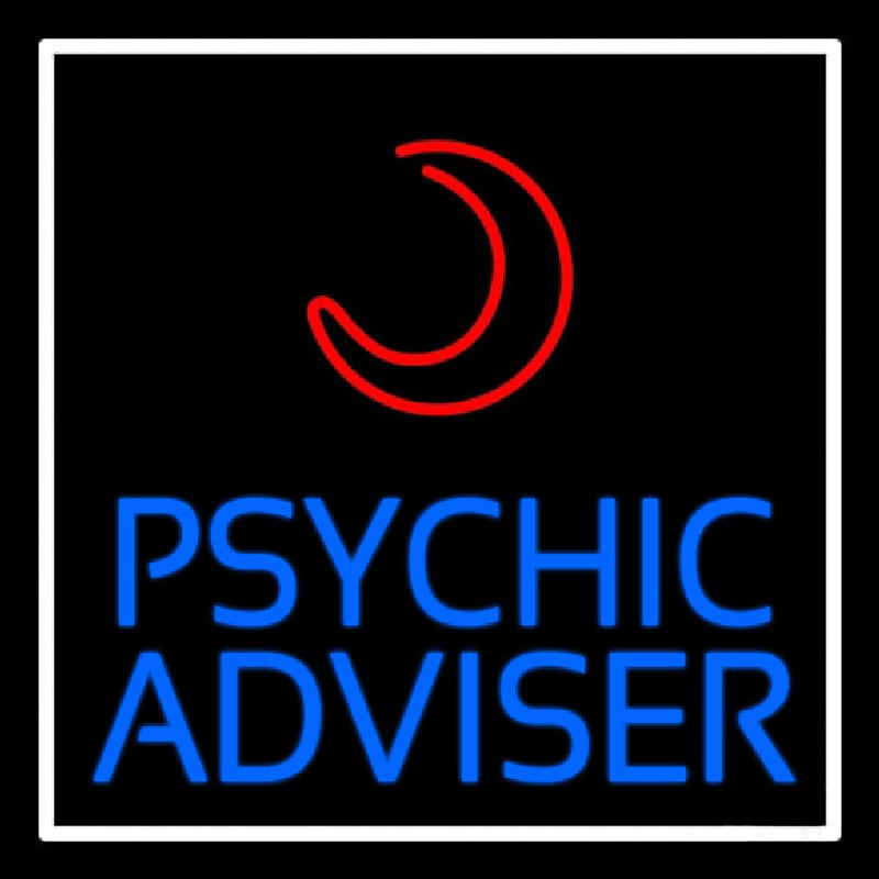 Custom Blue Psychic Advisor With Logo Neon Sign USA