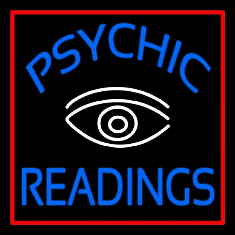 Custom Blue Psychic Readings White Eye Neon Sign