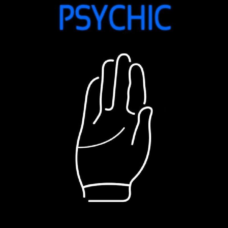 Custom Blue Psychic With Palm Neon Sign USA