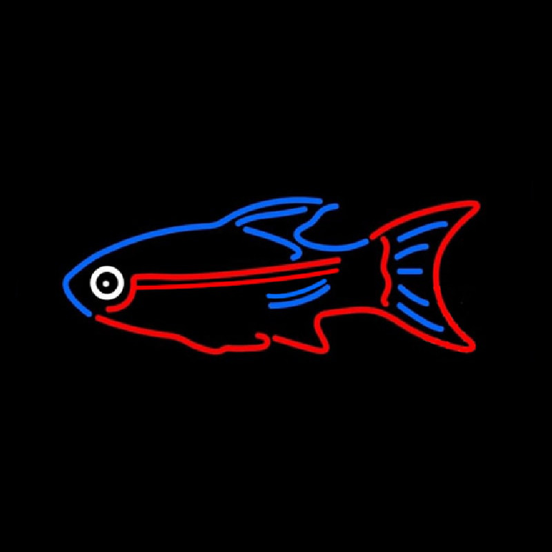 Custom Blue Red Fish Neon Sign USA