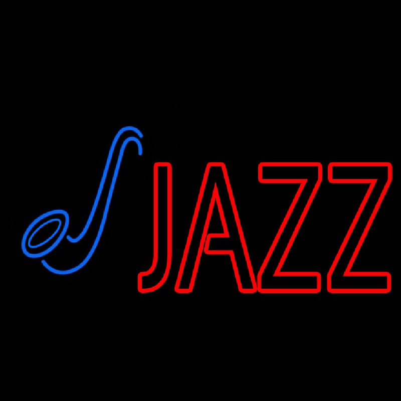 Custom Blue Saxophone Red Jazz Block 1 Neon Sign USA