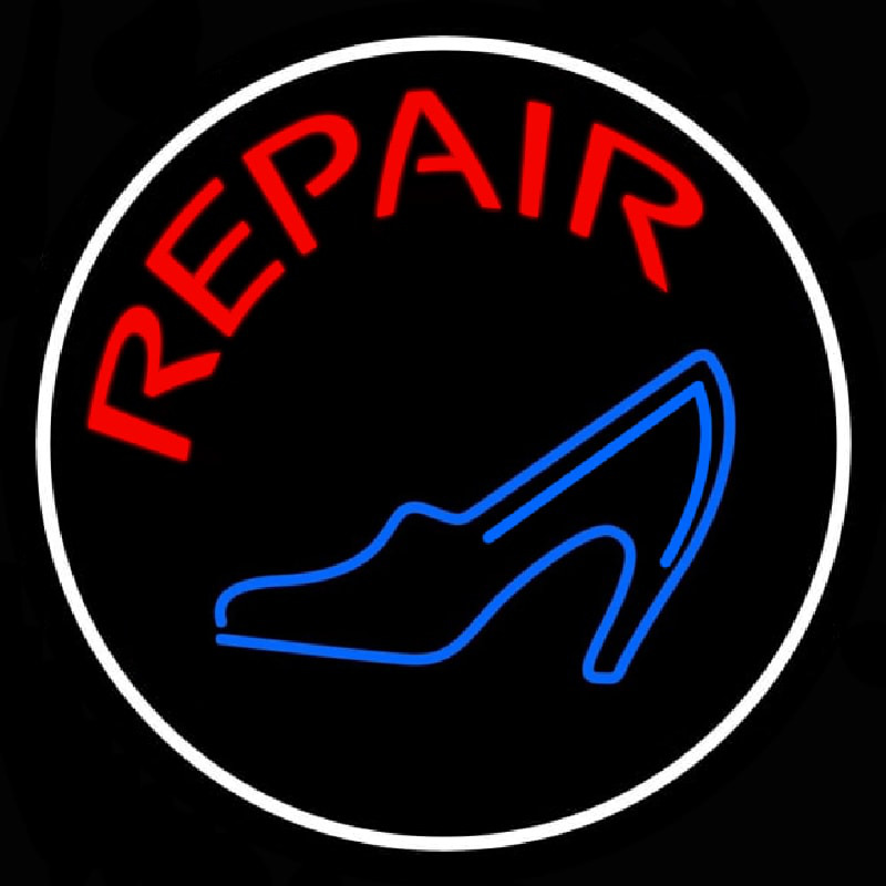 Custom Blue Sandal Red Repair Neon Sign USA