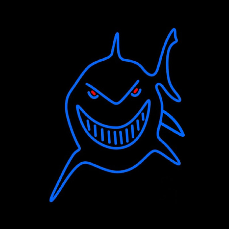 Custom Blue Shark Face Neon Sign USA