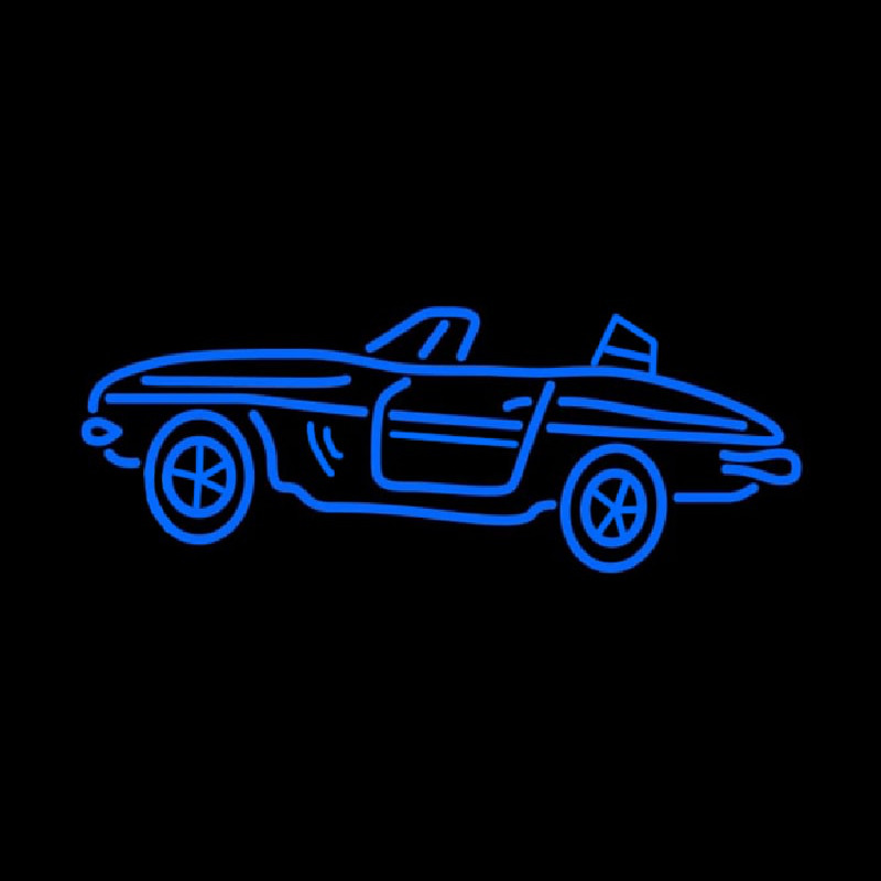 Custom Blue Sport Car Neon Sign USA