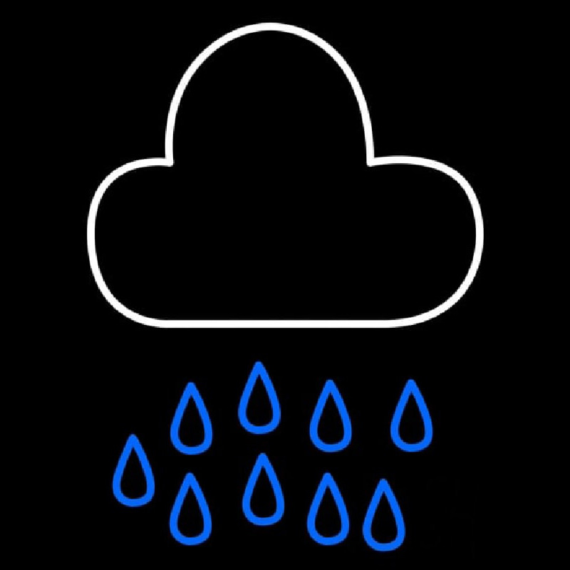 Custom Blue White Cloud Raindrops Series Neon Sign USA