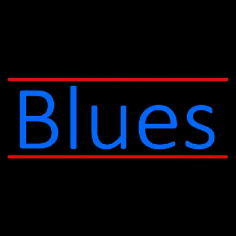 Custom Blues Cursive 2 Neon Sign USA