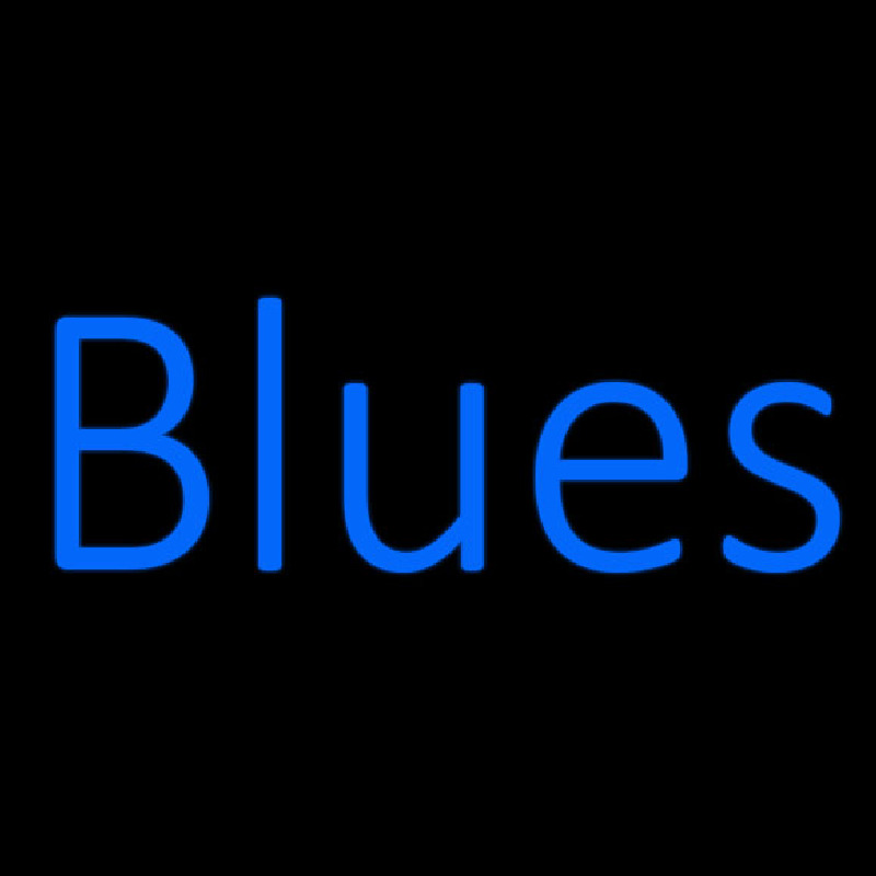 Custom Blues Cursive Neon Sign USA