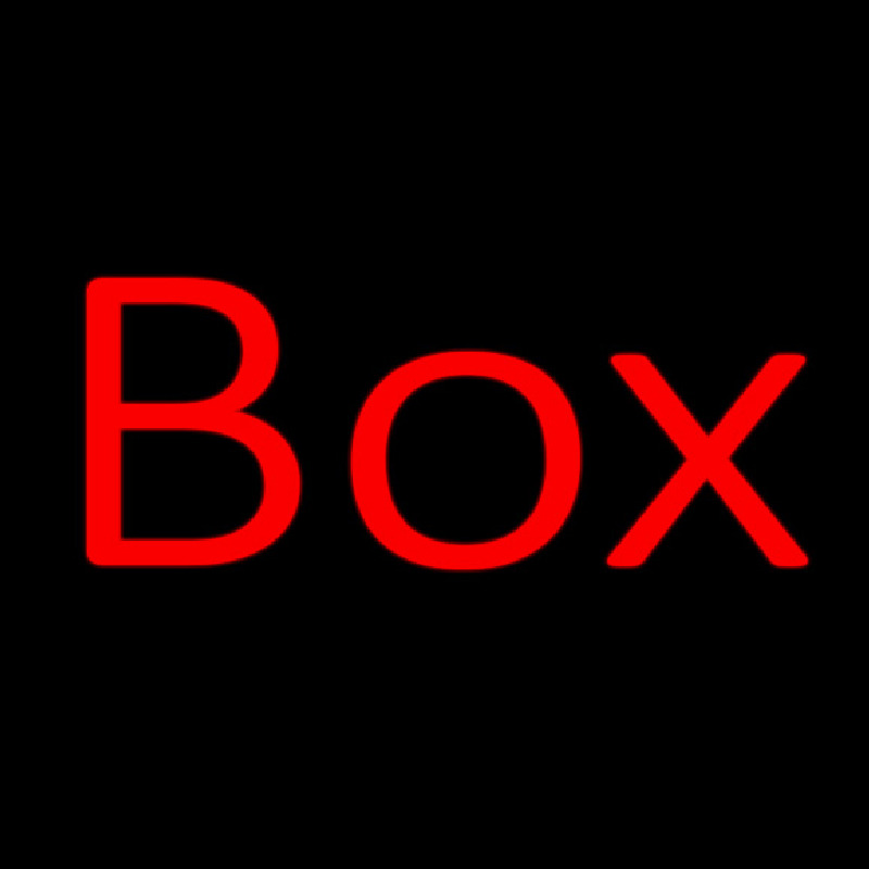 Custom Box Neon Sign USA