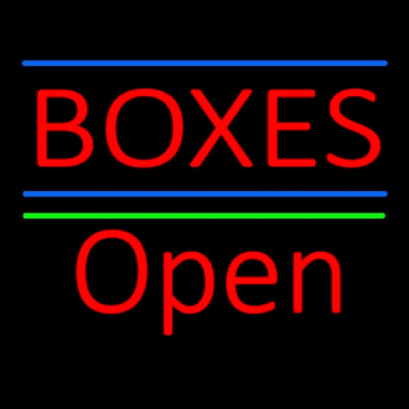 Custom Boxes Double Line Open Green Line Neon Sign USA