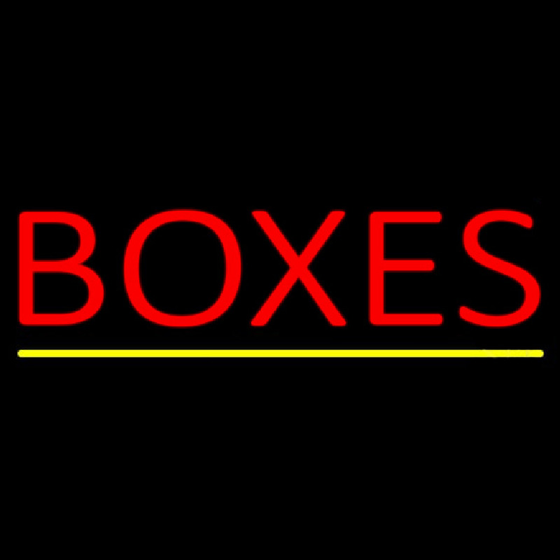Custom Boxes Yellow Line Neon Sign USA