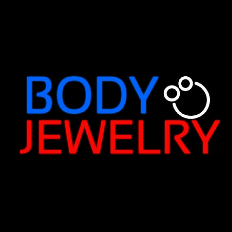 Custom Body Jewelry Block Logo Neon Sign USA