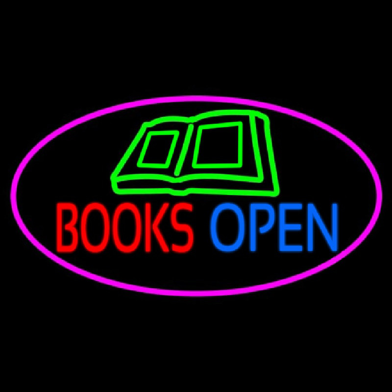 Custom Book Open Logo Neon Sign USA