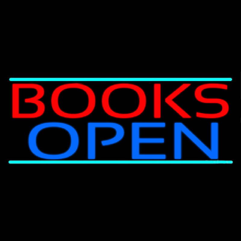Custom Books Open Neon Sign USA