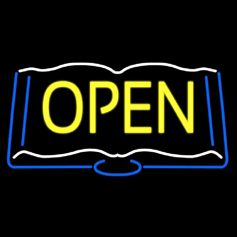 Custom Books Open Neon Sign USA