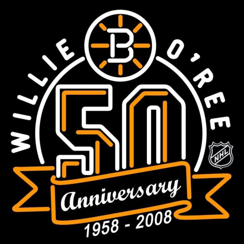 Custom Boston Bruins 2007 Anniversary Logo NHL Neon Sign Neon Sign USA