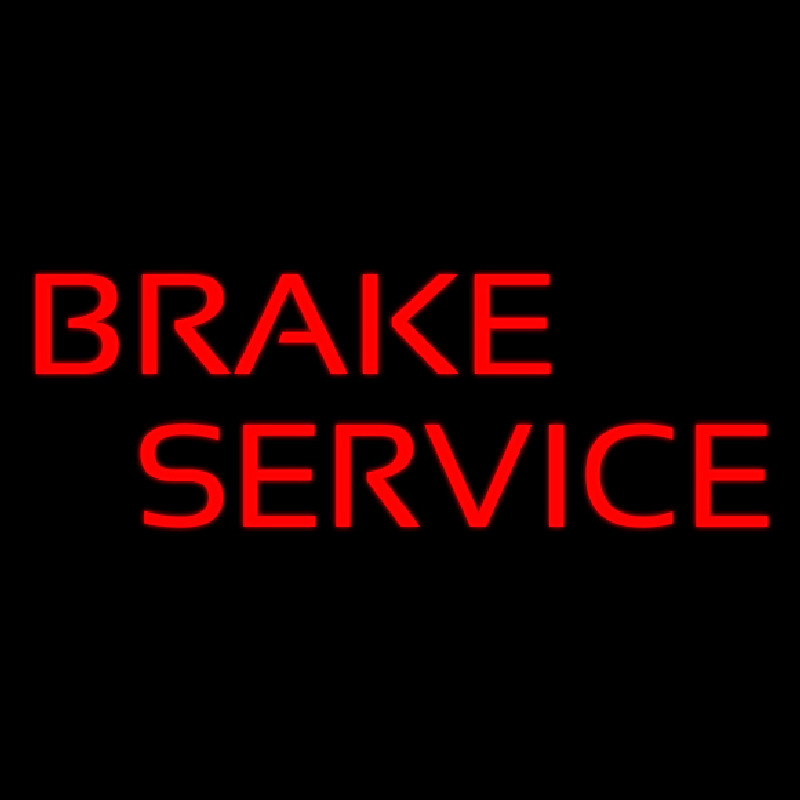 Custom Brake Service Red Neon Sign USA
