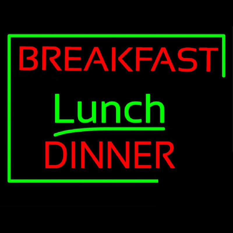 Custom Breakfast Lunch Dinner Neon Sign USA