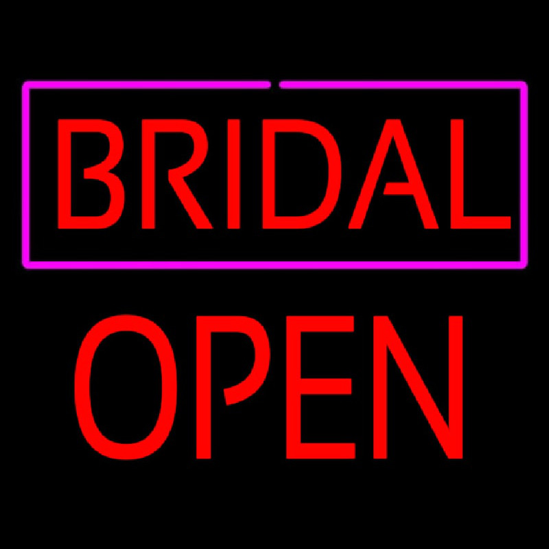 Custom Bridal Block Open Neon Sign USA