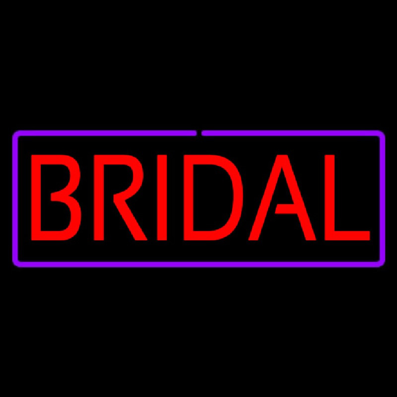 Custom Bridal Purple Border Neon Sign USA