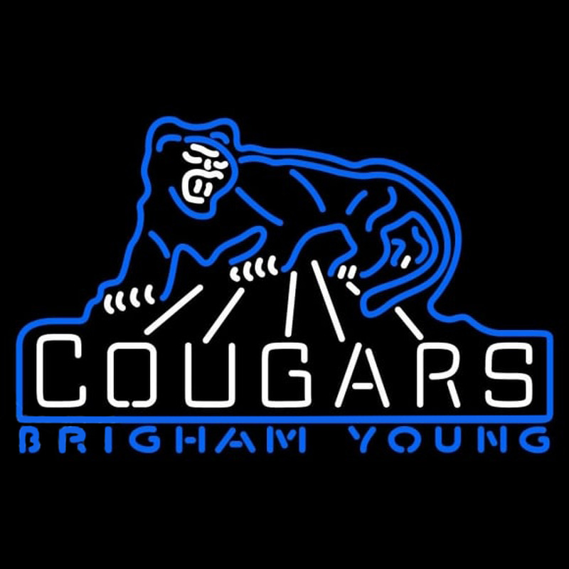 Custom Brigham Young Cougars Alternate 1999 2004 Logo NCAA Neon Sign Neon Sign USA