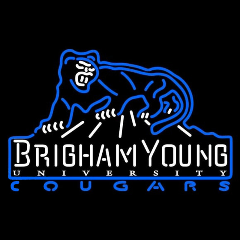 Custom Brigham Young Cougars Primary 1999 2004 Logo NCAA Neon Sign Neon Sign USA