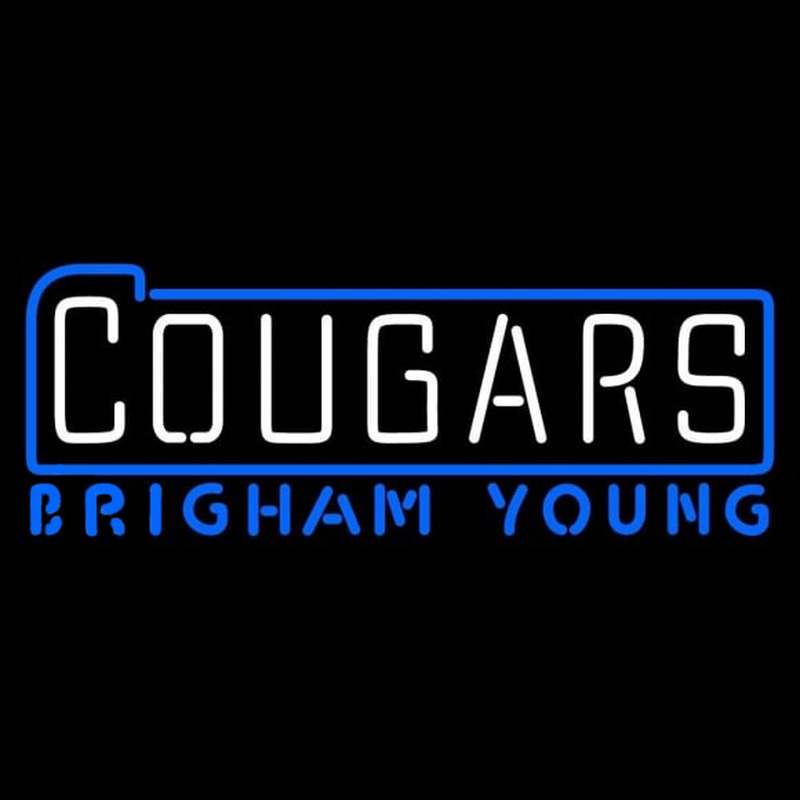 Custom Brigham Young Cougars Wordmark 1999 2004 Logo NCAA Neon Sign Neon Sign USA