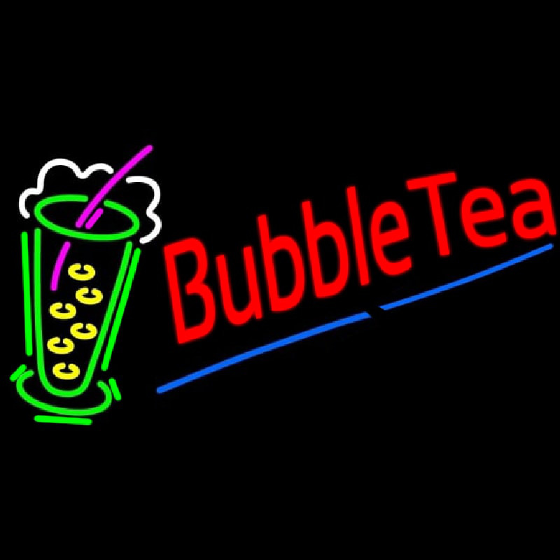Custom Bubble Tea With Tea Neon Sign USA