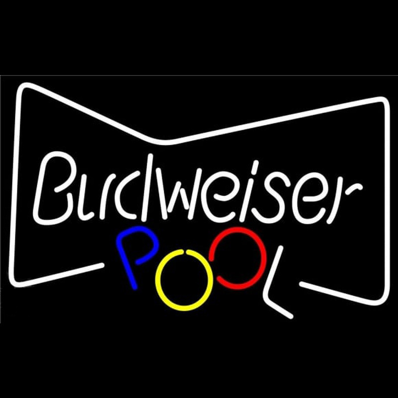 Custom Bud Bowtie with Pool Ball Beer Sign Neon Sign USA