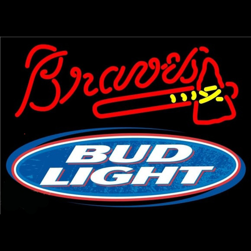 Custom Bud Light Atlanta Braves MLB Beer Sign Neon Sign USA