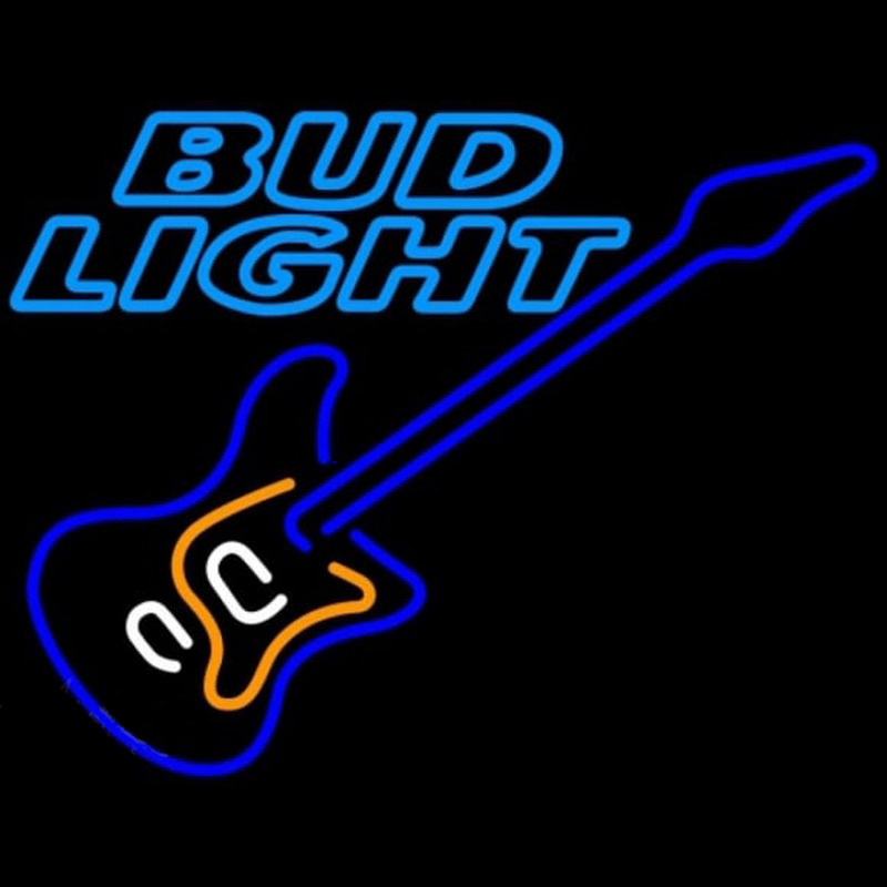 Custom Bud Light Blue Electric Guitar Beer Sign Neon Sign USA