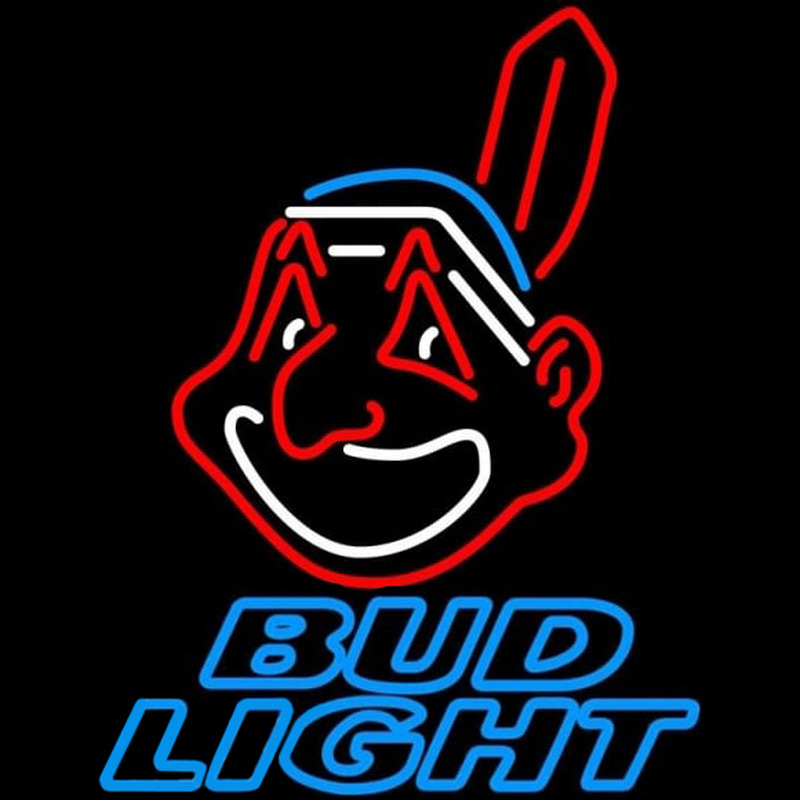 Custom Bud Light Cleveland Indians MLB Beer Sign Neon Sign USA