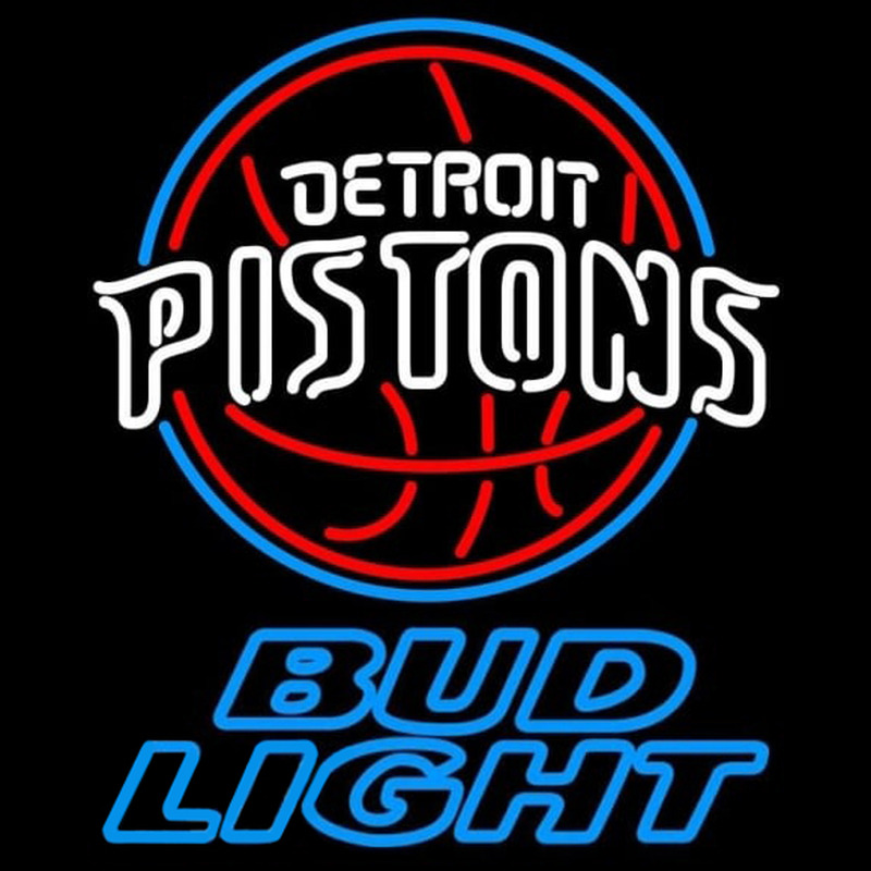 Custom Bud Light Detroit Pistons NBA Beer Sign Neon Sign USA
