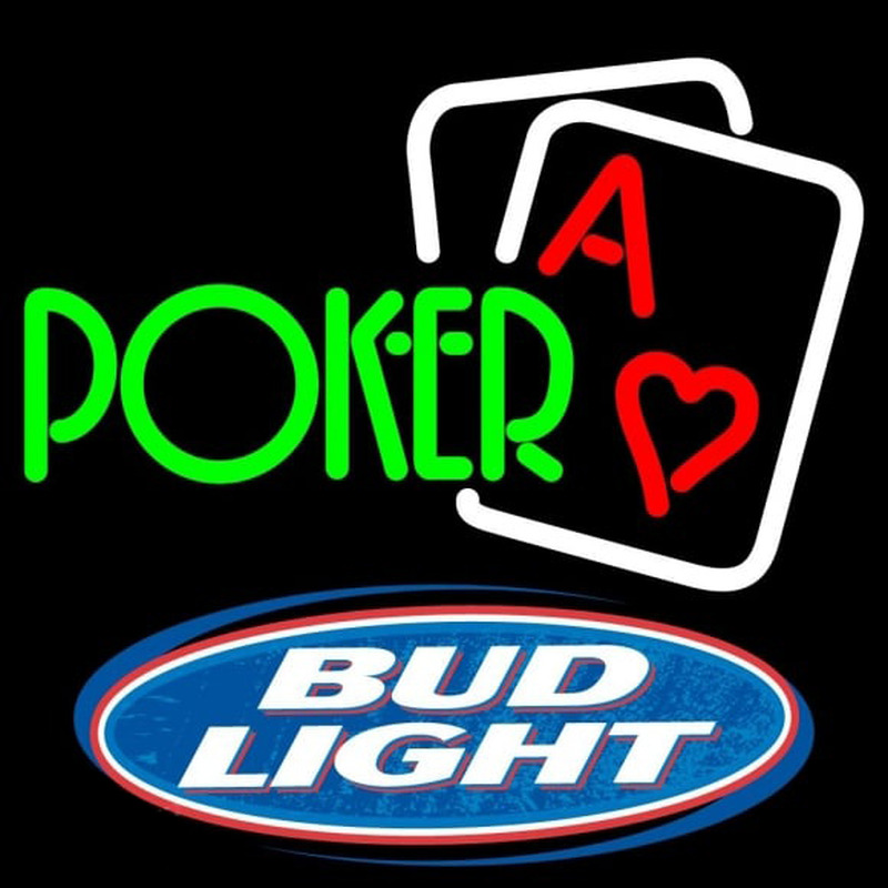 Custom Bud Light Green Poker Beer Sign Neon Sign USA