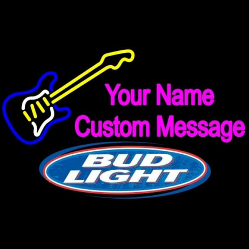 Custom Bud Light Guitar Logo Beer Sign Neon Sign USA