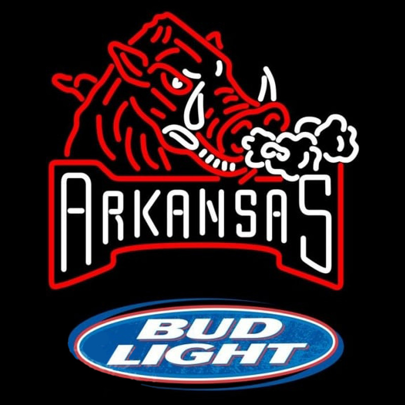 Custom Bud Light Logo Arkansas Razorbacks Beer Sign Neon Sign USA