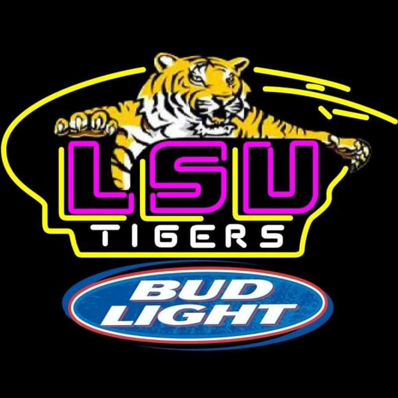 Custom Bud Light Logo Awesome LSU Tigers Logo NCAA Beer Sign Neon Sign USA