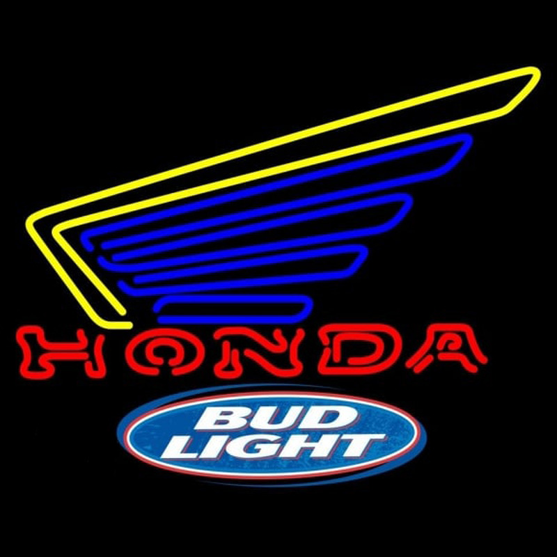Custom Bud Light Logo Honda Motorcycles Gold Wing Beer Sign Neon Sign USA