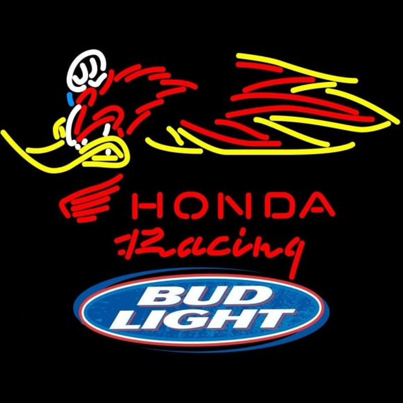 Custom Bud Light Logo Honda Racing Woody Woodpecker Crf 250450 Beer Sign Neon Sign USA