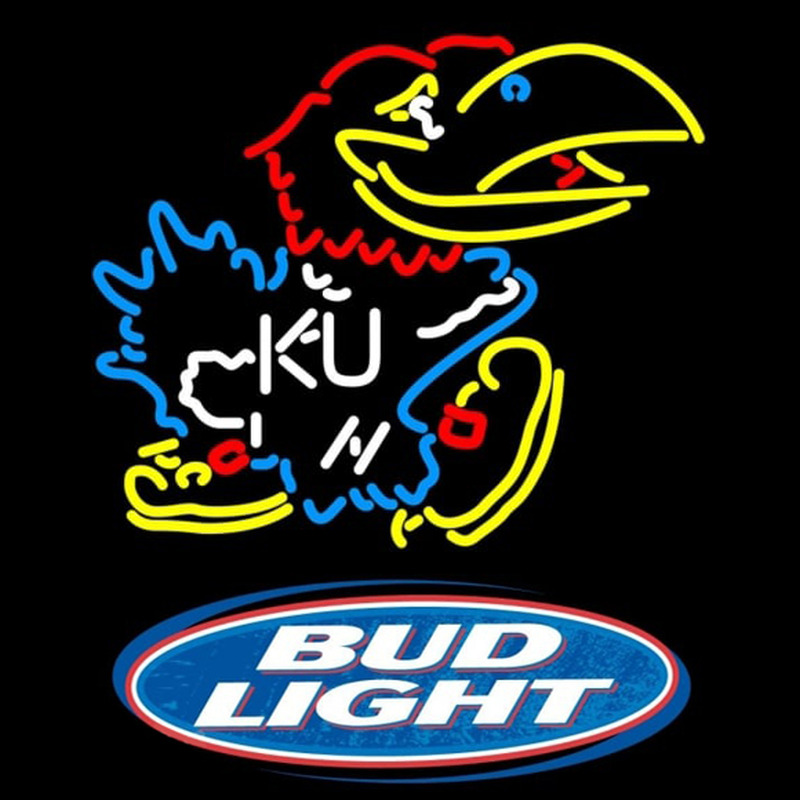 Custom Bud Light Logo Kansas Jayhawks Logo Beer Sign Neon Sign USA